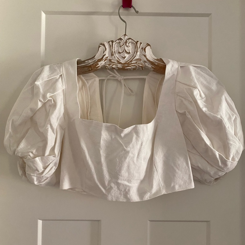 Forever 21 Cream Puff Sleeve Blouse